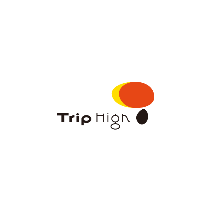 Trip High! 飲食店・カフェのポップなロゴマーク・ロゴデザイン